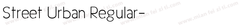 Street Urban Regular字体转换